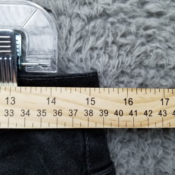 Levi's Jeans Womens 14 Black 512 Slim Fit Tapered Vintage Stretch Denim - Picture 5 of 14